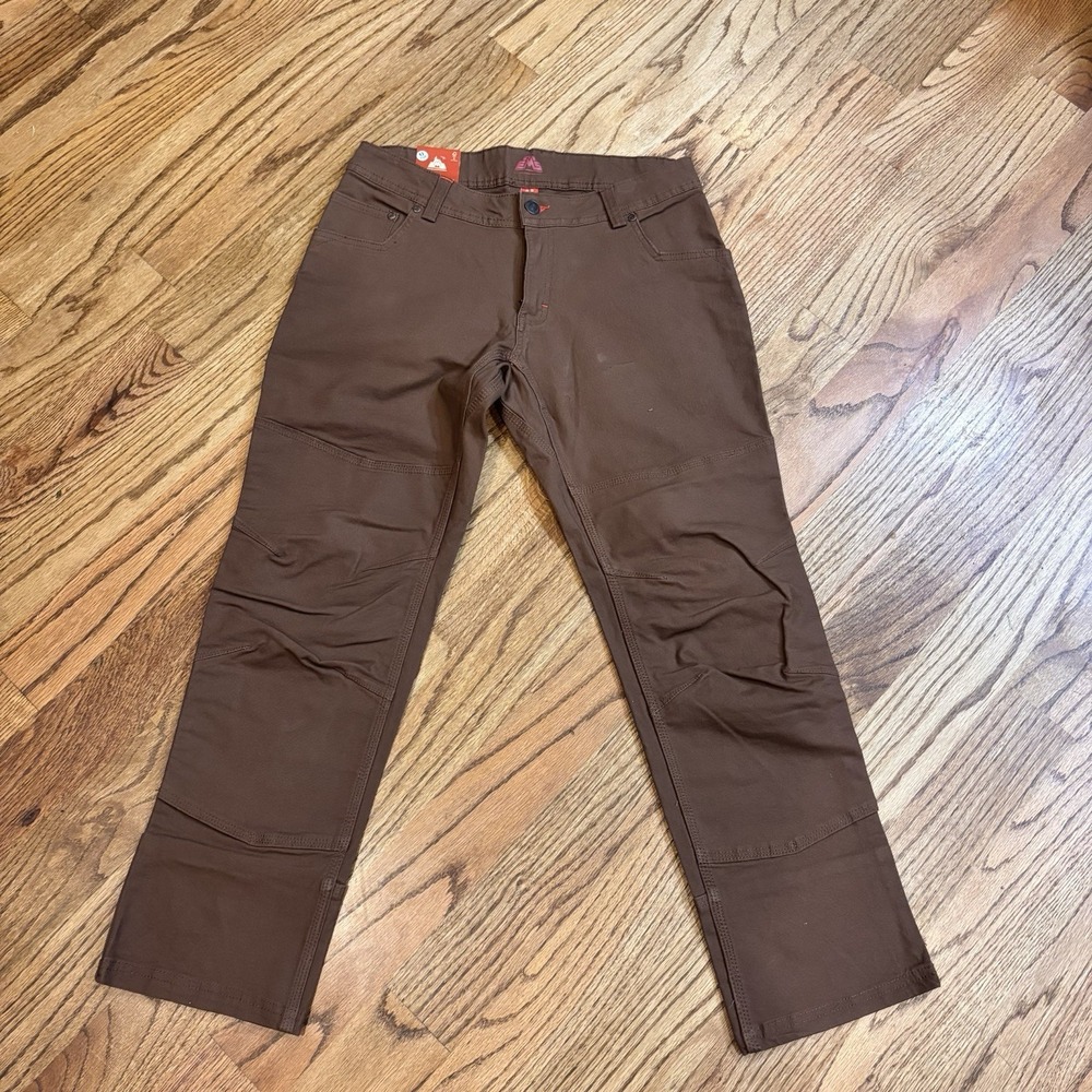 NWT‎ EMS Eastern Mountain Sports Canvas Utility Pants Womens 6S Brown Stretch